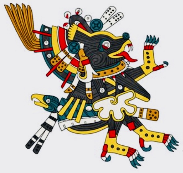 Xolotl depicted in the Codex Borgia